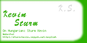 kevin sturm business card